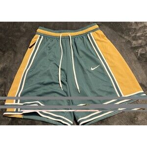 Medium Mens Nike Dri-FIT DNA Athletic Basketball Shorts Teal/Gold CV1897-379